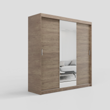 (200cm /+8 drawers, Sonoma Oak) ELUKS Modern Sliding Door Wardrobe OVI