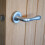 (Satin Chrome) VIBE Leandro Lever on Rose Door Handle 1