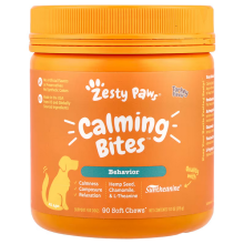 Zesty Paws, Calming Bites for Dogs, Stress & Anxiety, Turkey, 90 Chews