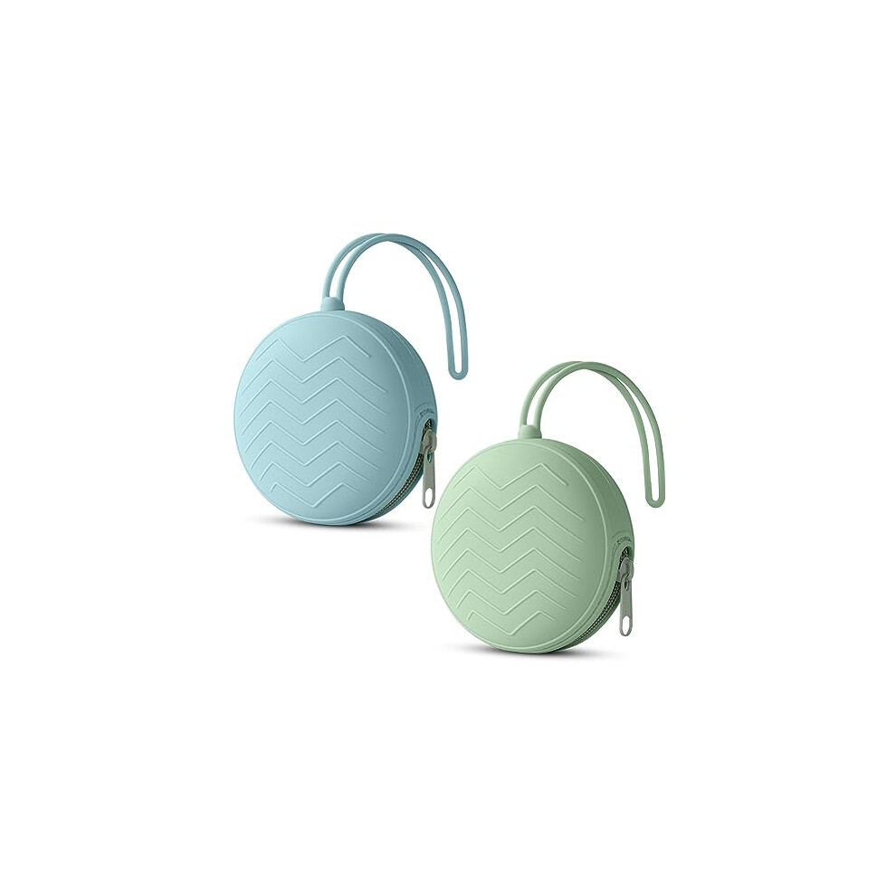 Aolso Dummy Holder Case Set, 2Pcs Silicone Dummy Holder Case, Baby Dummy Holder Case, Pacifier Holder Case, Portable Soother Pods For Baby, Baby