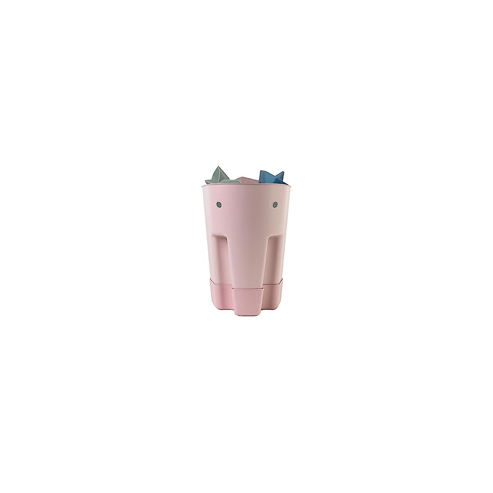 Shnuggle Ellie Bath Toy Storage Scoop | Baby & Toddler Bath Toy Drying Caddy With Drip Tray - Blush