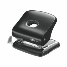 Rapid Fashion FC30 Strong 2 Hole Punch, Punches up to 30 Sheets, Adjustable Guide Bar, Ergonomic Design, Black, 23639401