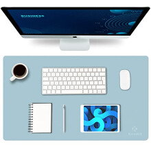 Knodel Desk Pad, Office Desk Mat, 35cm x 60cm PU Leather Desk Blotter, Laptop Desk Mat, Waterproof Desk Writing Pad for Office and Home, Dual-Sided