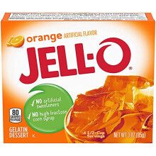 Jell-O Gelatin Dessert 3 Ounce Boxes Pack of 4 (Orange)