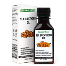 Siberian Sea Buckthorn Oil 3.4 fl.oz / 100ml Raw Unrefined Extra Virgin First Cold Pressed from Wild-harvested Sea Buckthorn Seeds and Berries