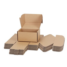 RLAVBL 25 Pack 6x4x3(15cmx10cmx7.5cm) Shipping Boxes Small Brown Corrugated Cardboard Box for Packing Mailing