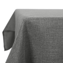 Deconovo Solid Faux Linen Rectangle Tablecloth Water Resistant Table Cloth for Patio 51x87in(130x220cm) Grey