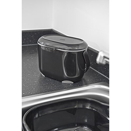 Addis Addis 515630 2.5 Litre Kitchen Compost Caddy, Black/Grey, 2.5L 1