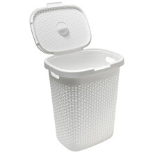 Addis 50 Litre Calico Faux Rattan Hamper, Cream
