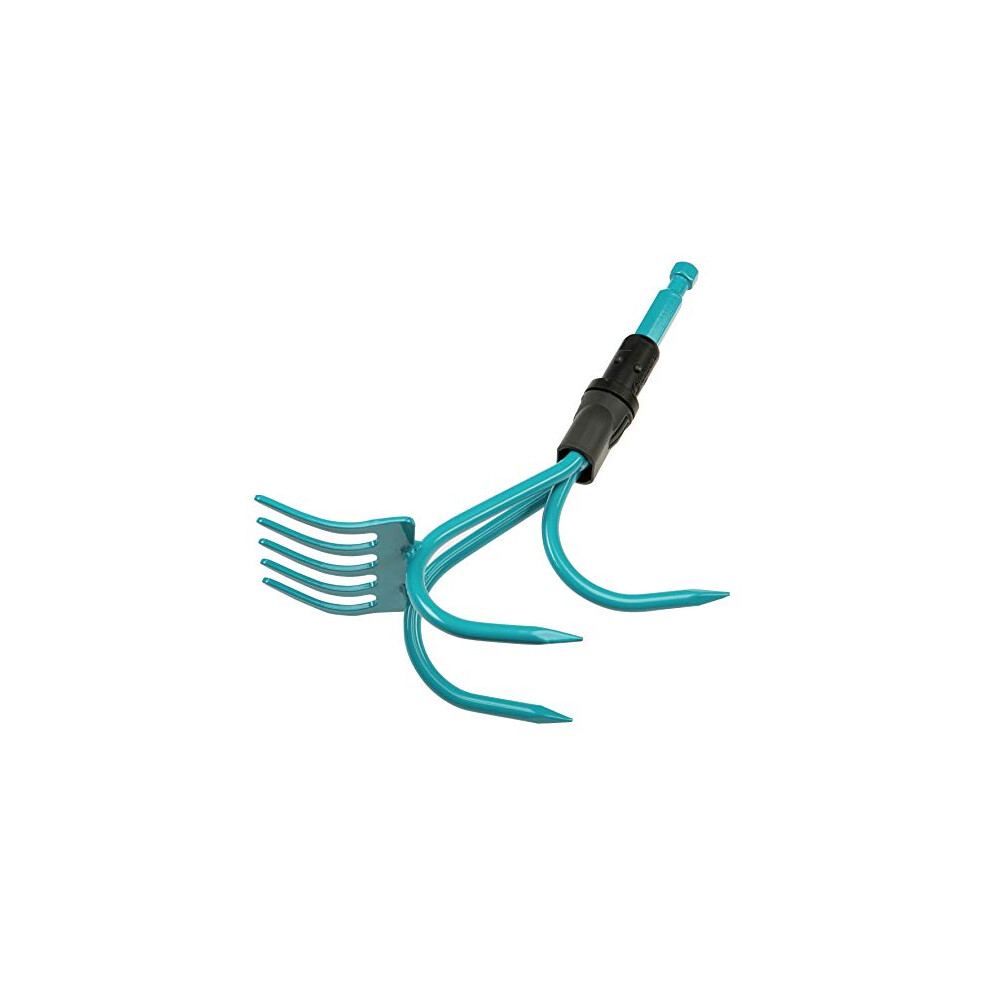 Gardena combisystem Grubber-Rake: Practical 2-in-1 garden tool, turquoise and black, one size, (03165-20)