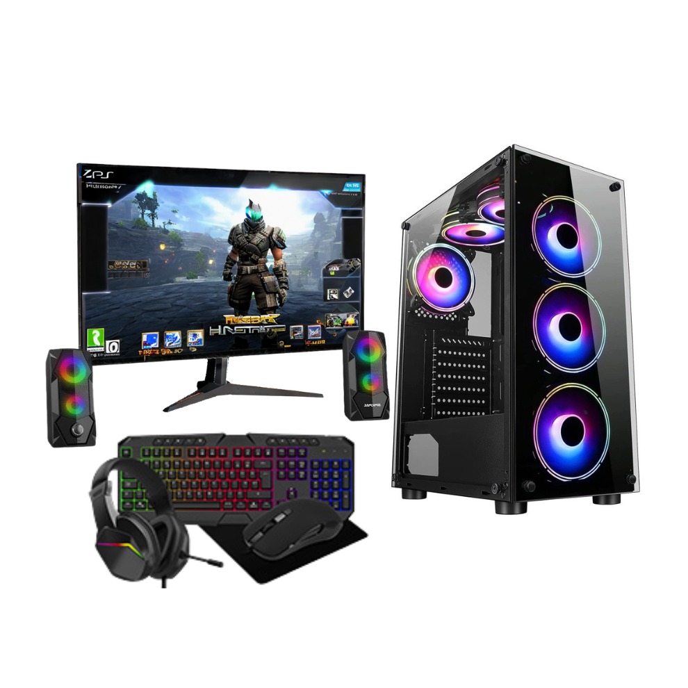 Gaming Pc Bundle Core I3 1Tb Hdd & 256 Ssd 16Gb Ram 4Gb Gt730 22" +Speakers 740617232479