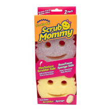 Scrub Daddy Scrub Mommy Violet Twin Pack, Dual Sided Scrubbing Sponge, Alternative to Non Scratch Scourers, Cleaning Sponges for Washing Up, Dish