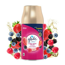 Glade Automatic Air Freshener Refills, Room Spray & Odour Eliminator, Bubbly Berry Splash, 4 Refills (4 x 269 ml)