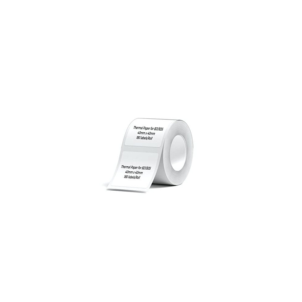 Niimbot B21/B3s Printer Thermal Labels, 1.57'' X 1.57'' (40X40mm) Self-Adhesive Therml Labels Paper For B21/B3s Label Maker, 1 Roll Of 180 Thermal