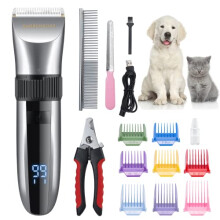 BarberBoss Cordless Dog Grooming Clipper - Waterproof, Ceramic Blades, LED Display, Fast Charging, Electric Pet Clippers for Dogs Cats Pets Hair