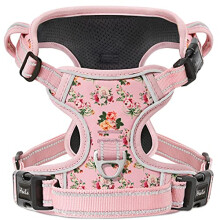 HEELE Dog Harness, No Pull Dog Harness Small, Release on Neck, Front Back Clips Dog Vest Harness Reflective Adjustable Padded, Easy Control Handle for