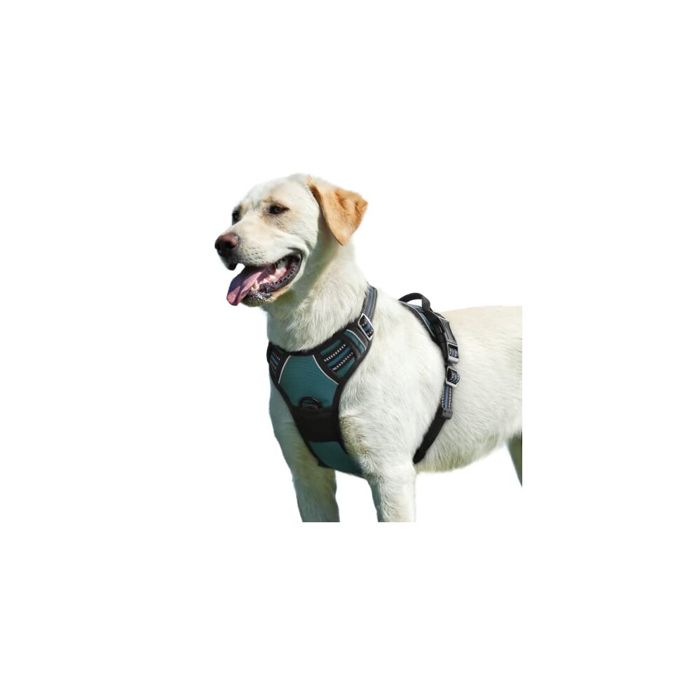 Eagloo Dog Harness, No Pull Dog Harness for Large Dogs, Front Clip Dog Vest Harness Adjustable, Soft Padded Pet Vest, Reflective No-Choke Breathable