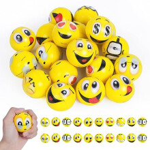 Ainiv Funny Face Squeeze Stress Balls, 20pcs Stress Relief Ball, Sensory Stress Ball for Kids and Adults, Hand Exercise Stress Relief Balls, Squeeze