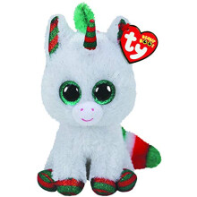 Ty UK Ltd 2005913 Beanie Boos Snowfall Unicorn Xmas 2020-Boo-Reg Plush Animal, Multicolor