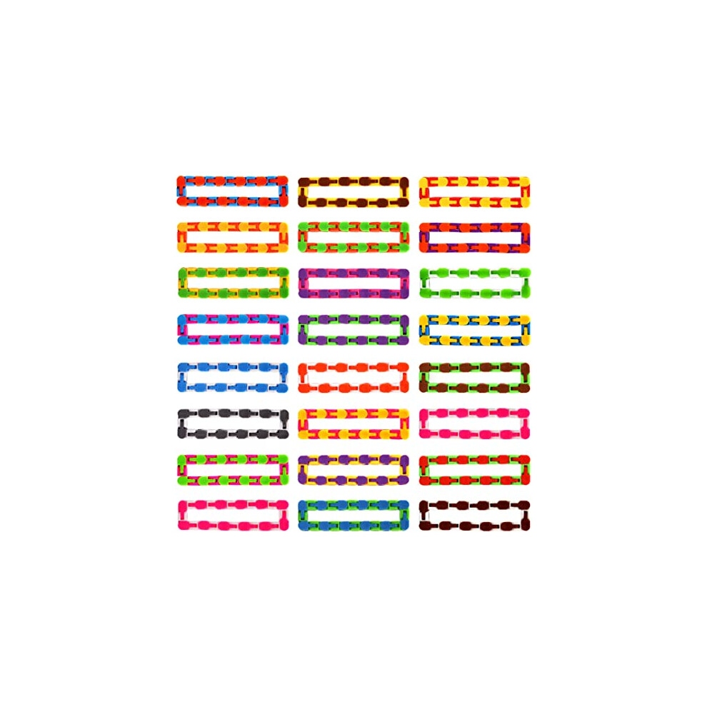 Photos - Educational Toy 24-Pack 24 Links Wacky Tracks Toys, Puzzle Toy, Snap and Click Toys Snake Fidget Toys Click Sensory Toys for Stress Relief P