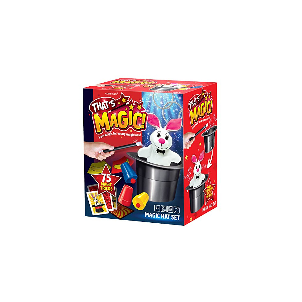 That's Magic Magic Hat Set - Featuring 75 Fun Easy Tricks And For Young Magicians - Helps Build Child's Motor Skills And Confidence - Includes Plush