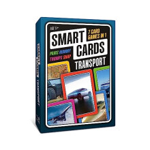 100 PICS Smart Cards Transport, 7 games in 1, Pairs, Snap, Trumps, Rummy, Memory Quiz, Learn Facts, Travel Game, Gift, Stocking Filler, Age 5+, 1-8