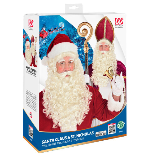 Father Christmas / St Nicolas Wig & Beard Set 1