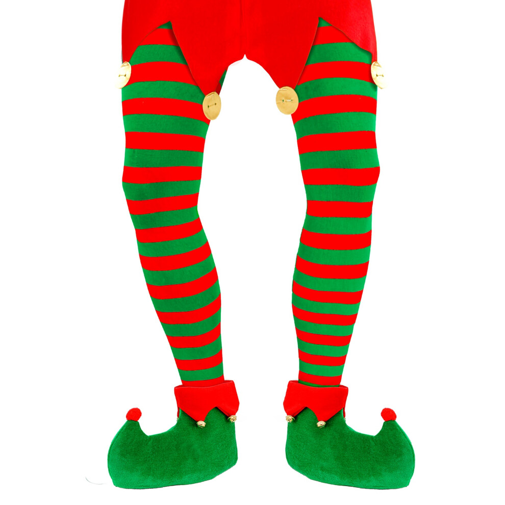 Mens ELF Tights - Red Green Loops , Male