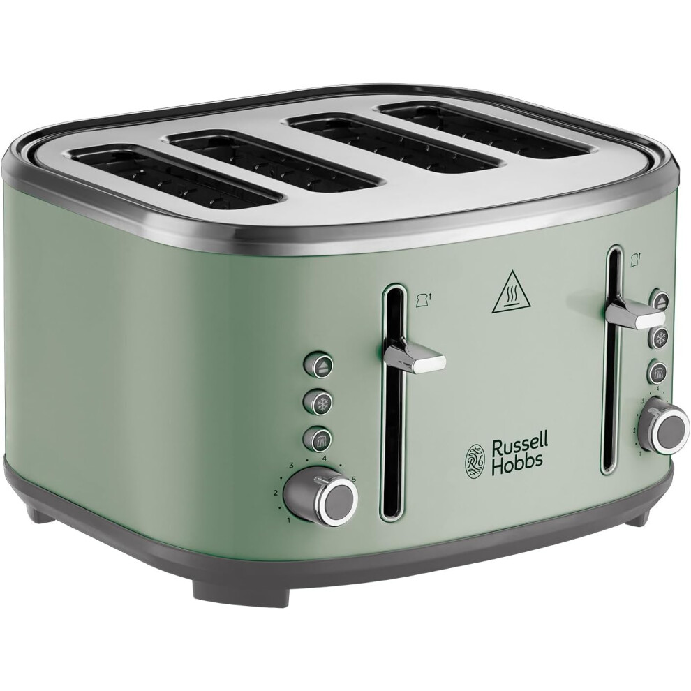Russell Hobbs Stylevia Sage 4 Slice Wide Slot Green Toaster 26294