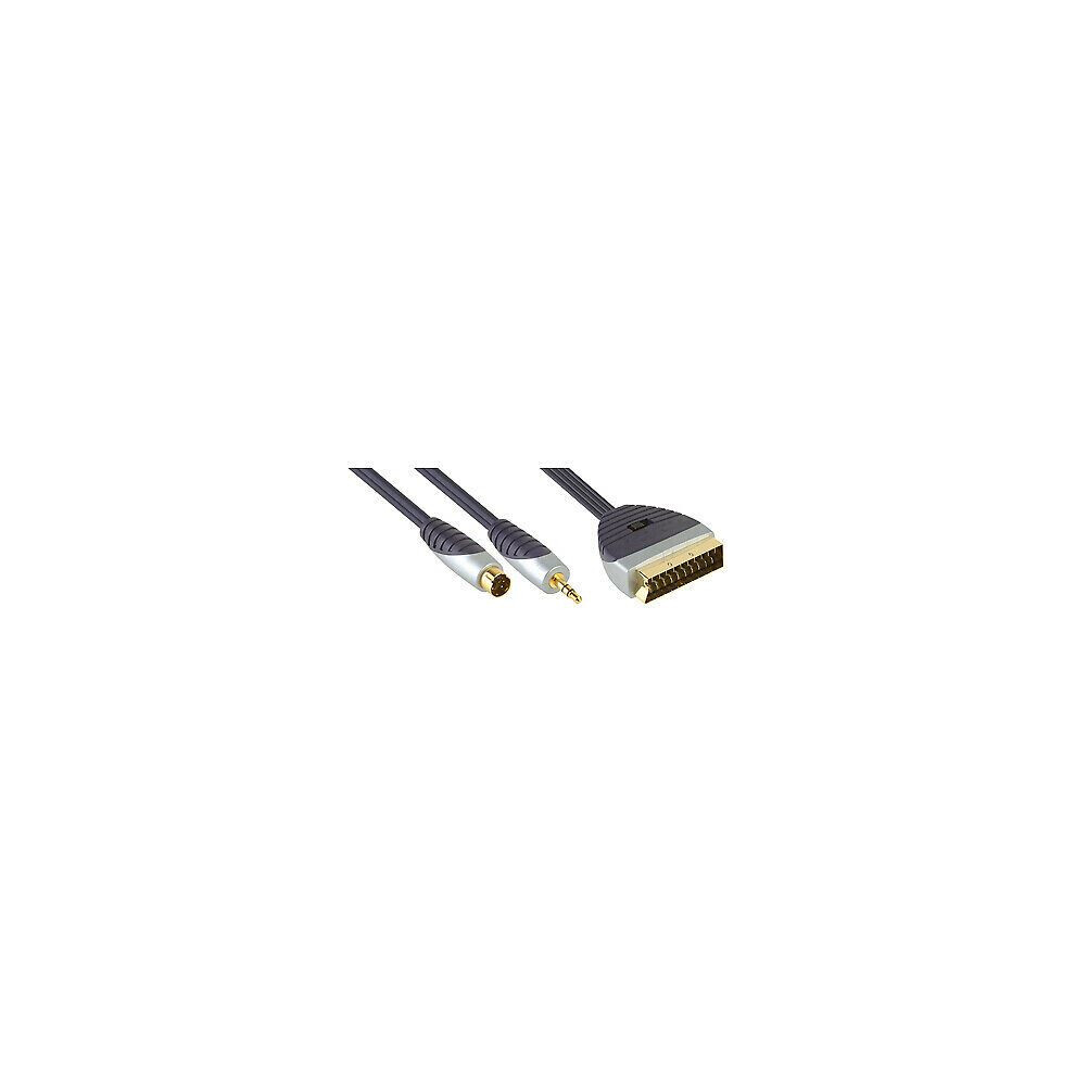 Bandridge S-Vhs S Video 3.5Mm Av Audio To Scart Switchable 24K Cable 10M Gold 8717587007590