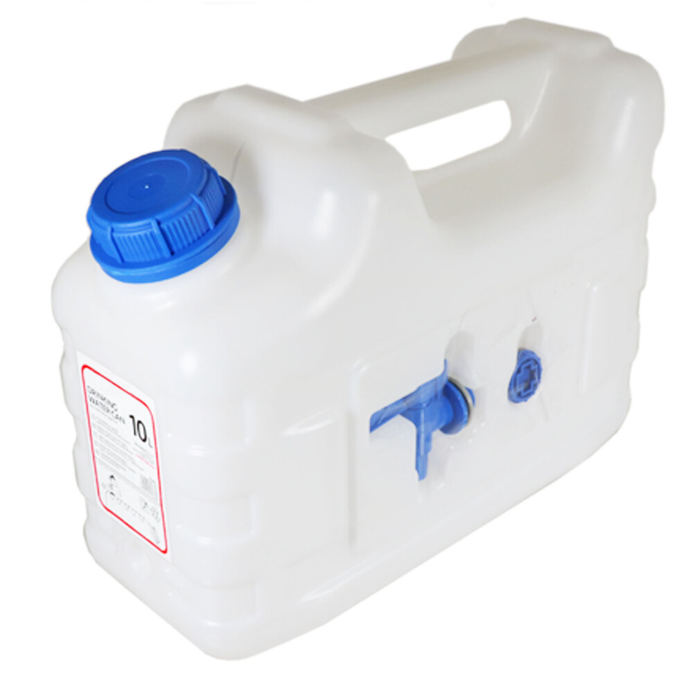 Spares2go Large Water Container Jerry Can Tap Storage Tank 10L Bottle Camping Portable
