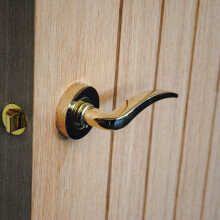 (Polished Brass) VIBE Design Corsica Lever on Rose Door Handle