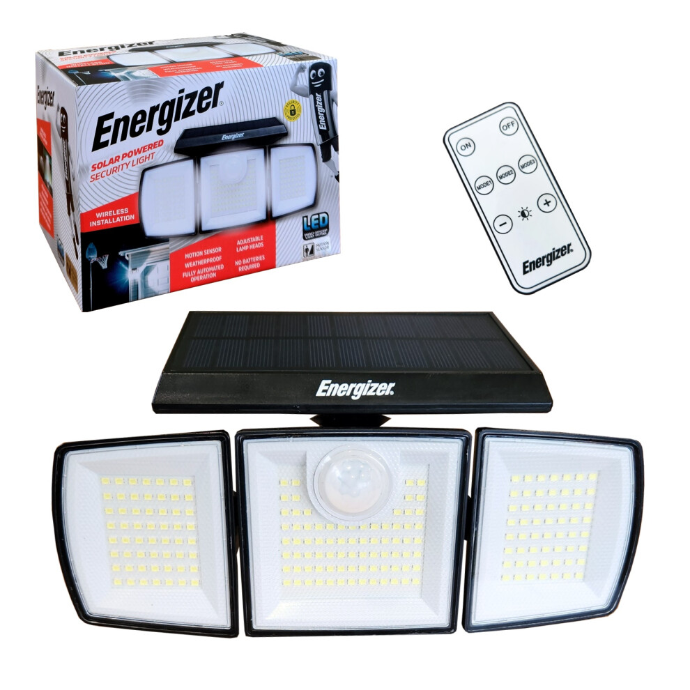 Energizer PIR Solar LED Security Light With Adjustable Lamp Heads