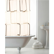 (Multicoloured - Style C) Printed Shower Curtain Anti Mould Mildew Resistant