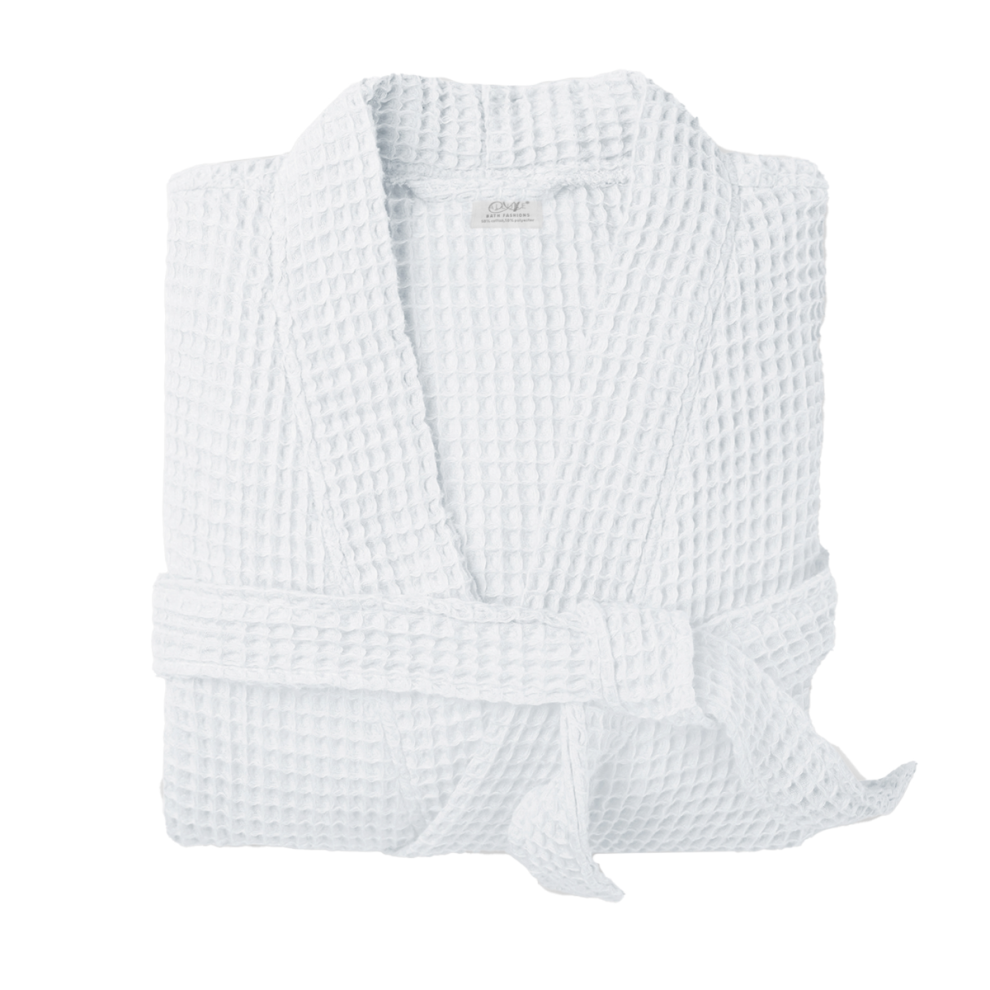 Unisex Lightweight Waffle Bathrobe, Spa Dressing Gown Kimono