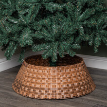 48/70cm Samuel Alexander Large KD Plastic Wicker Tree Skirt in Brown