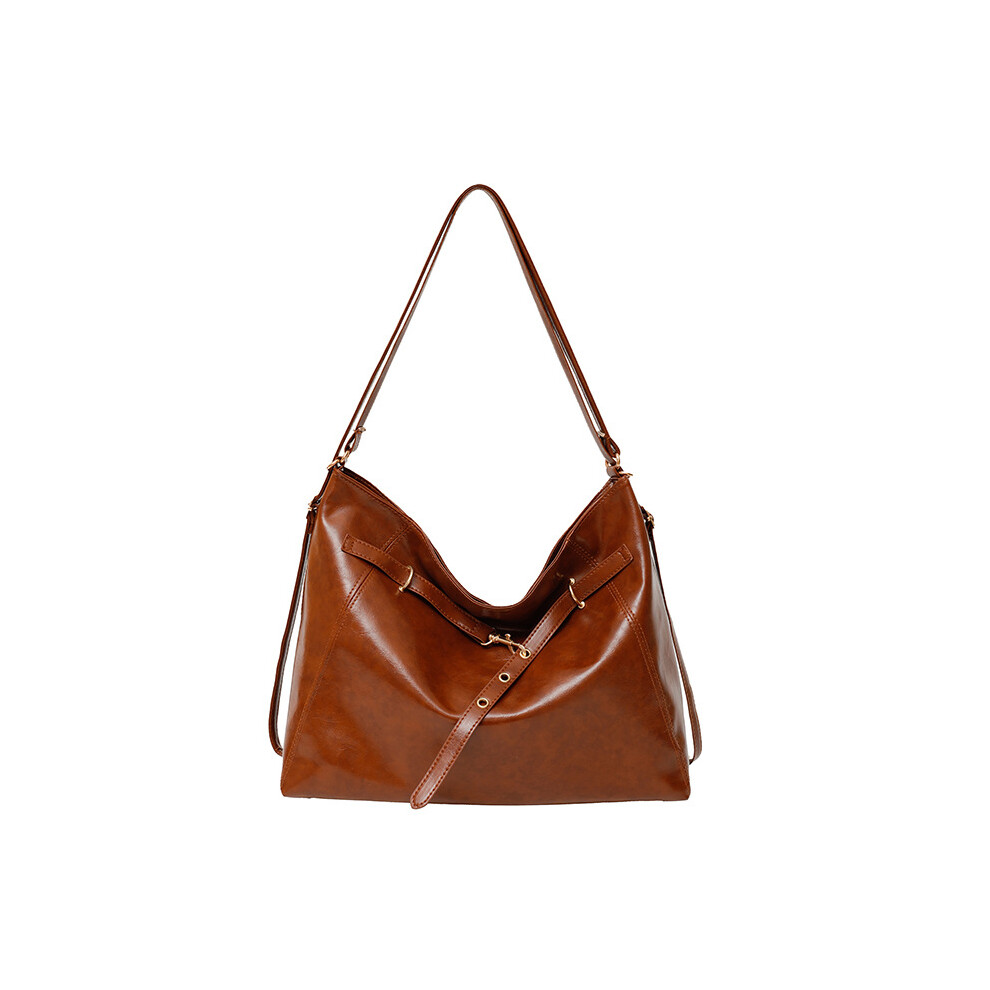 (Brown) Fashionforward Large Capacity Handbag And Backpack For Women With Vintage Style And Unique Stitching-image-OPC-PFK28GV-NEW