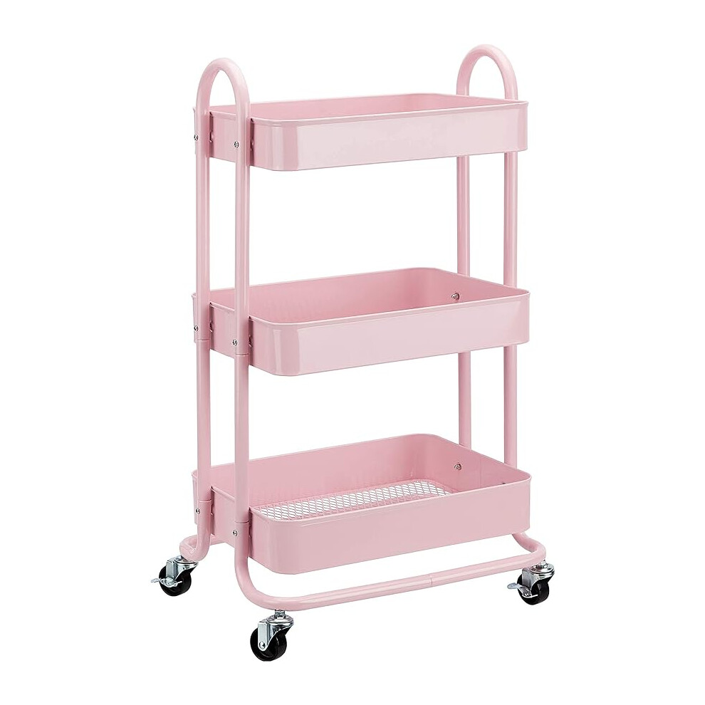 Basics 3-Layer Kitchen Trolley with 360 Degree Wheels