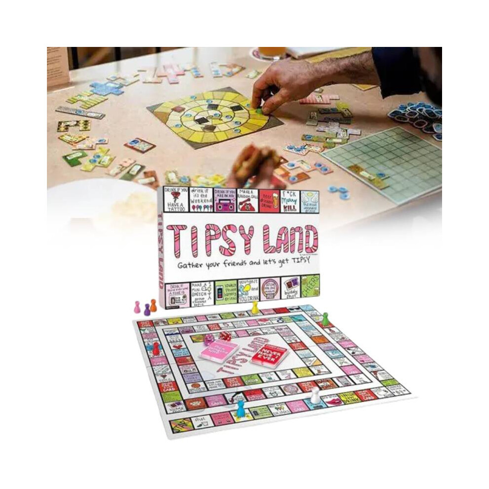 Land Party Tipsy Board Game Card Family Party Toy Drinking Games Props Funny