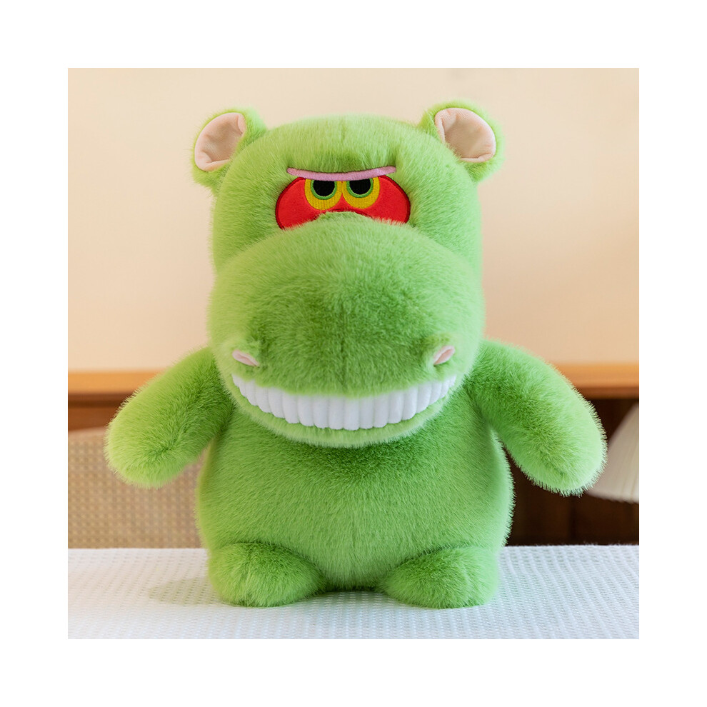 (, 35Cm/13.78In) Hippopotamus Plush Toy Cute Cartoon Stuffed Doll Home Decor Birthday Present Green