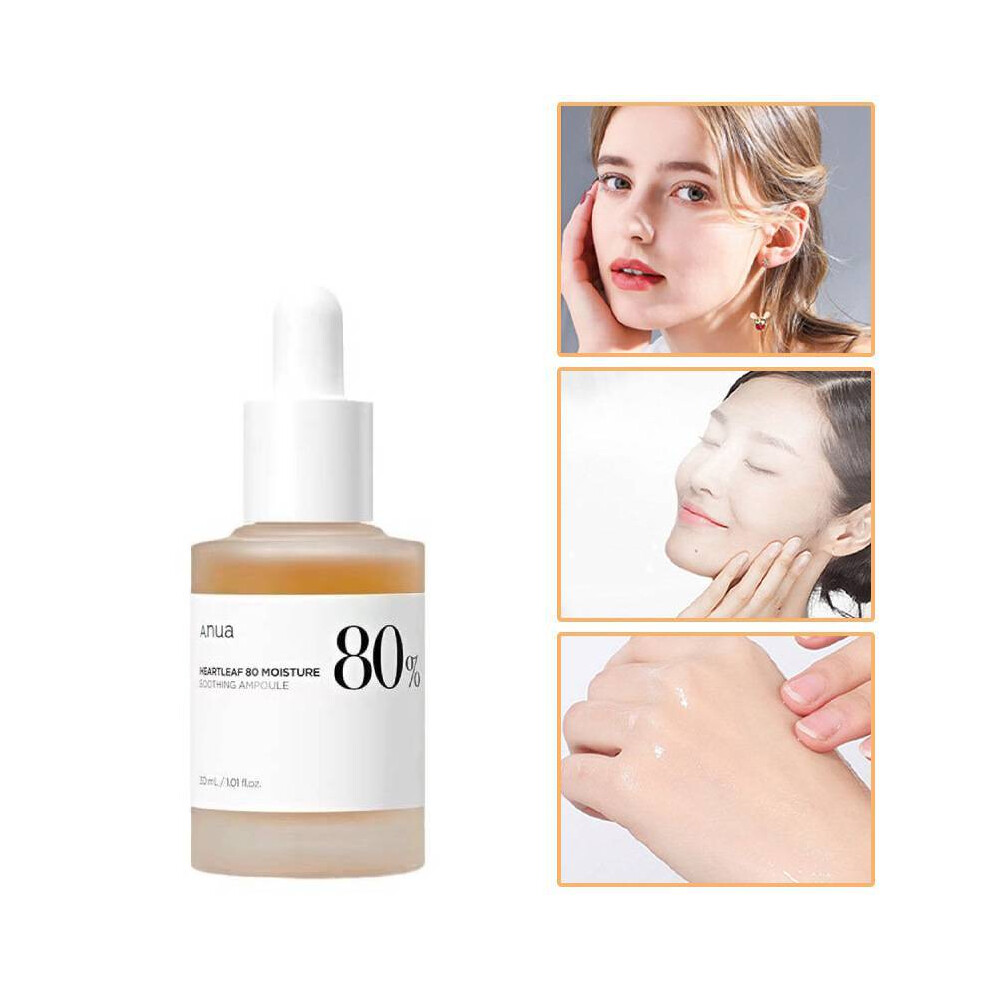Anua Heartleaf 80 Soothing Ampoule 30Ml Hydrating Essence Skin Care Products