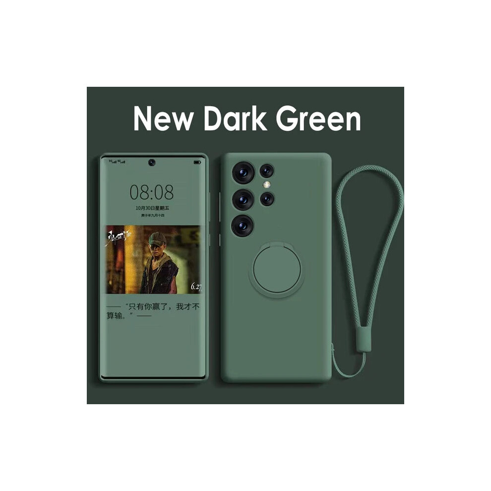 (Dark green, S21 Ultra) Magnetic Holder Case For Samsung Galaxy S24 S23 S22 S21 S20 FE Note 20 A54 A53