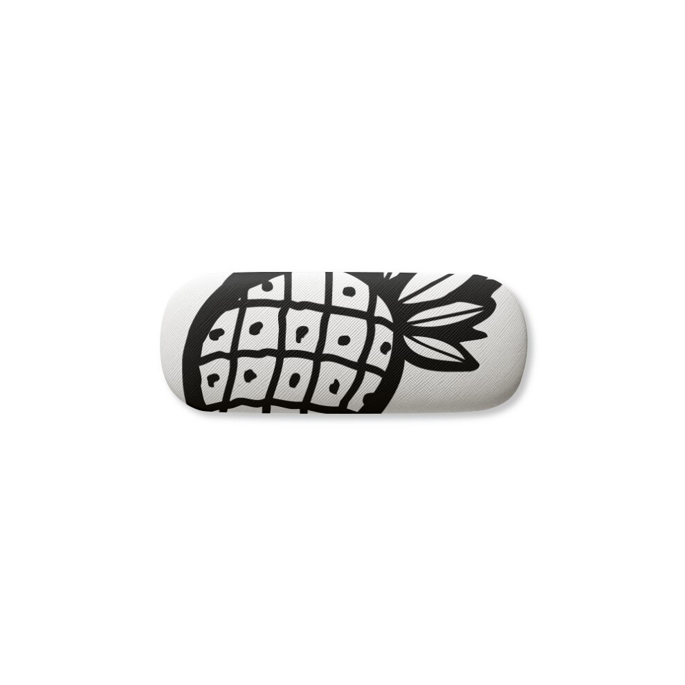 Diythinker Black Pineapple Line Drawing Fruit Glasses Case Eyeglasses Hard Shell Storage Spectacle Box