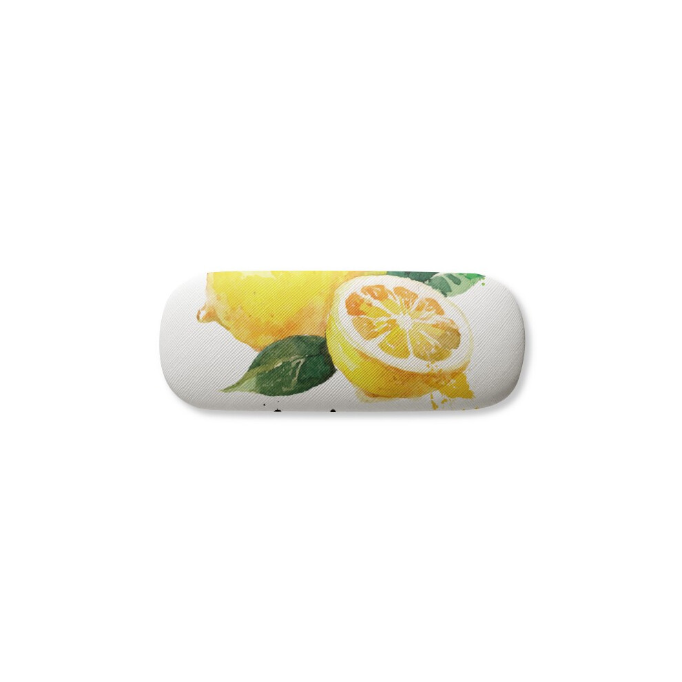 Diythinker Lemon Fruit Tasty Healthy Watercolor Glasses Case Eyeglasses Hard Shell Storage Spectacle Box