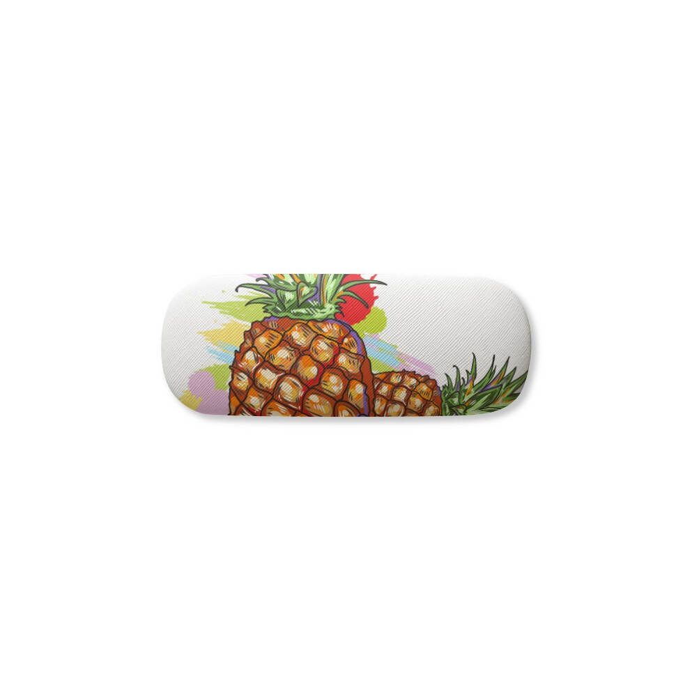 Diythinker Pineapples Couple Fruit Drawing Glasses Case Eyeglasses Hard Shell Storage Spectacle Box