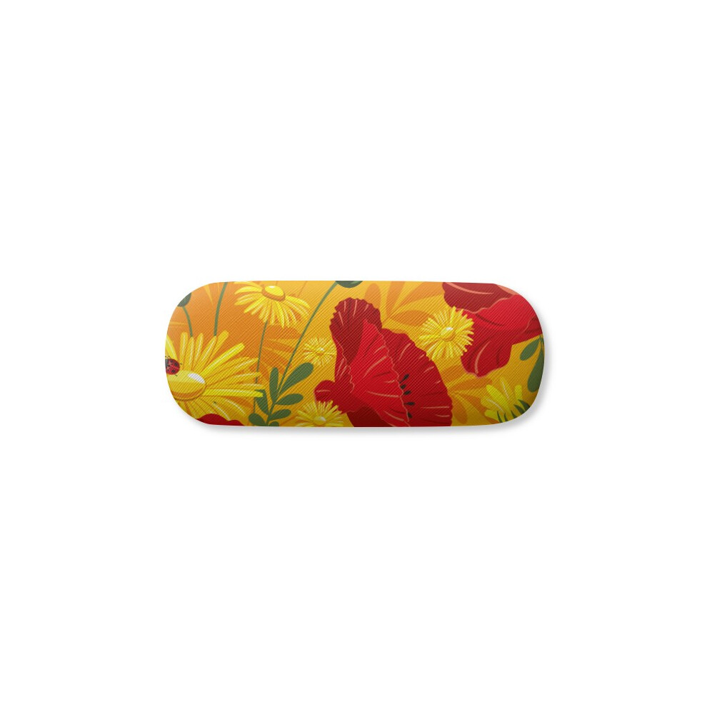 Diythinker Canvas Flowers Painting Corn Glasses Case Eyeglasses Hard Shell Storage Spectacle Box