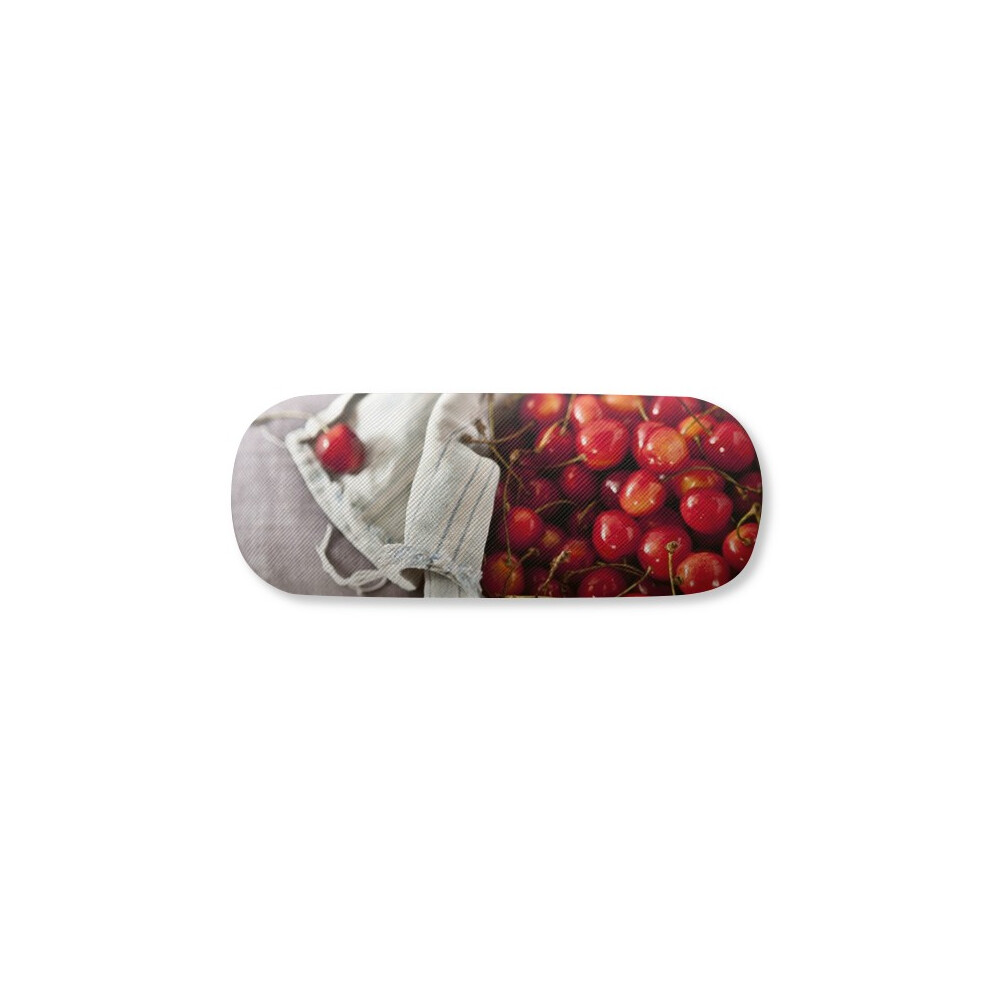 Diythinker Red Temperate Fruits Cherry Photograph Glasses Case Eyeglasses Hard Shell Storage Spectacle Box
