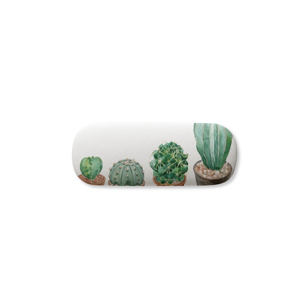 Diythinker Succulents Cactus Potted Illustration Glasses Case Eyeglasses Hard Shell Storage Spectacle Box