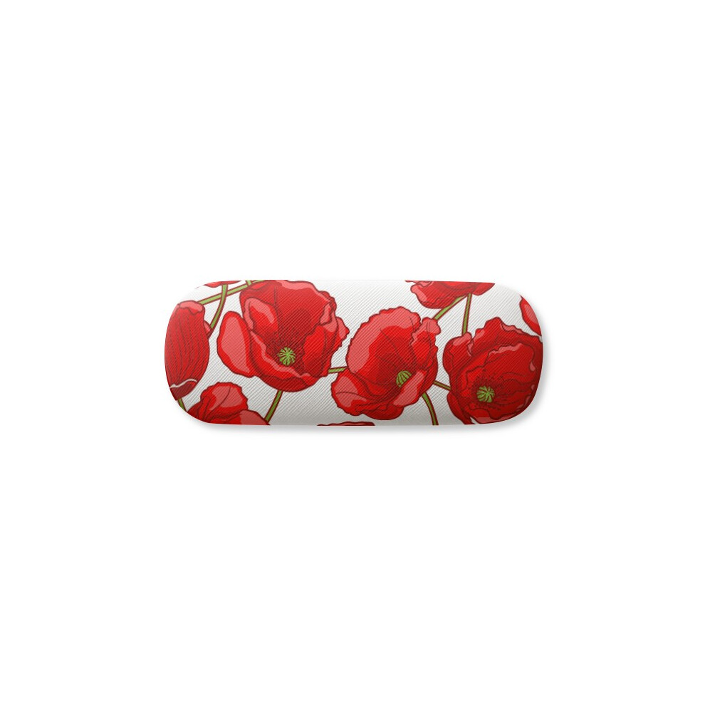 Diythinker Red Flowers Corn Bespread Glasses Case Eyeglasses Hard Shell Storage Spectacle Box