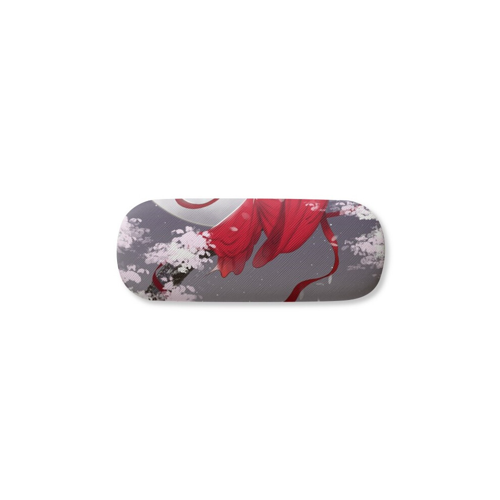 Diythinker Red Moon Chinese Style Watercolor Glasses Case Eyeglasses Hard Shell Storage Spectacle Box